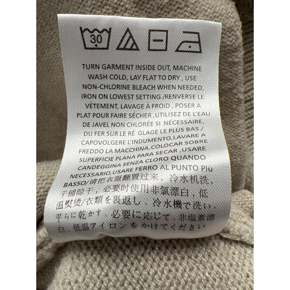 Fear of God Essentials Cardigan Womens XS Beige Zip Up Minimal Logo Cozy - Picture 12 of 13